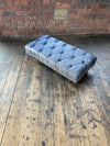 Dark Grey Chesterfield Footstool | Bench | Dark Grey Pouffe footrest