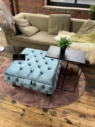 Duck Egg Blue coffee table Chesterfield Ottoman Storage
