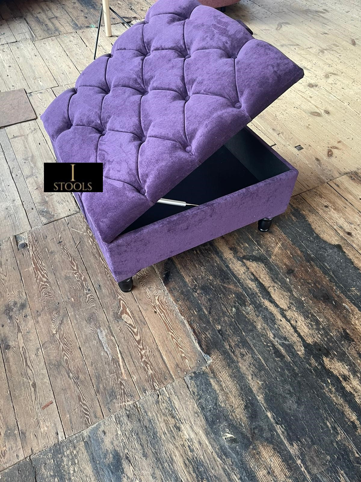 Purple velvet on sale storage ottoman