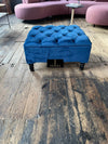 Blue Handmade footstool