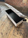 SIlver naples Ottoman Storage Bench | Silver Footstool Pouffe UK