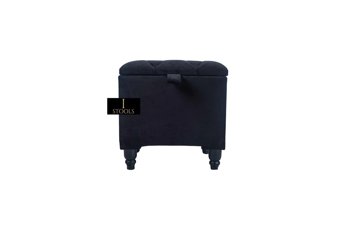 Black Small coffee table Storage Box | Black Small Ottoman | side table footstool - ISTOOLS