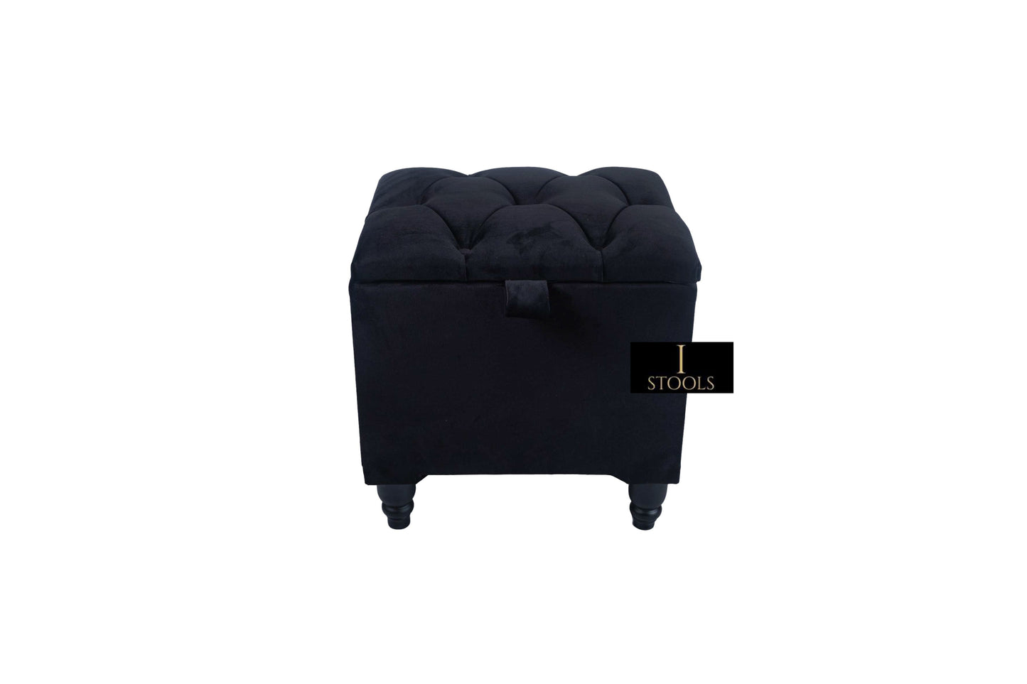 Black Small coffee table Storage Box | Black Small Ottoman | side table footstool - ISTOOLS