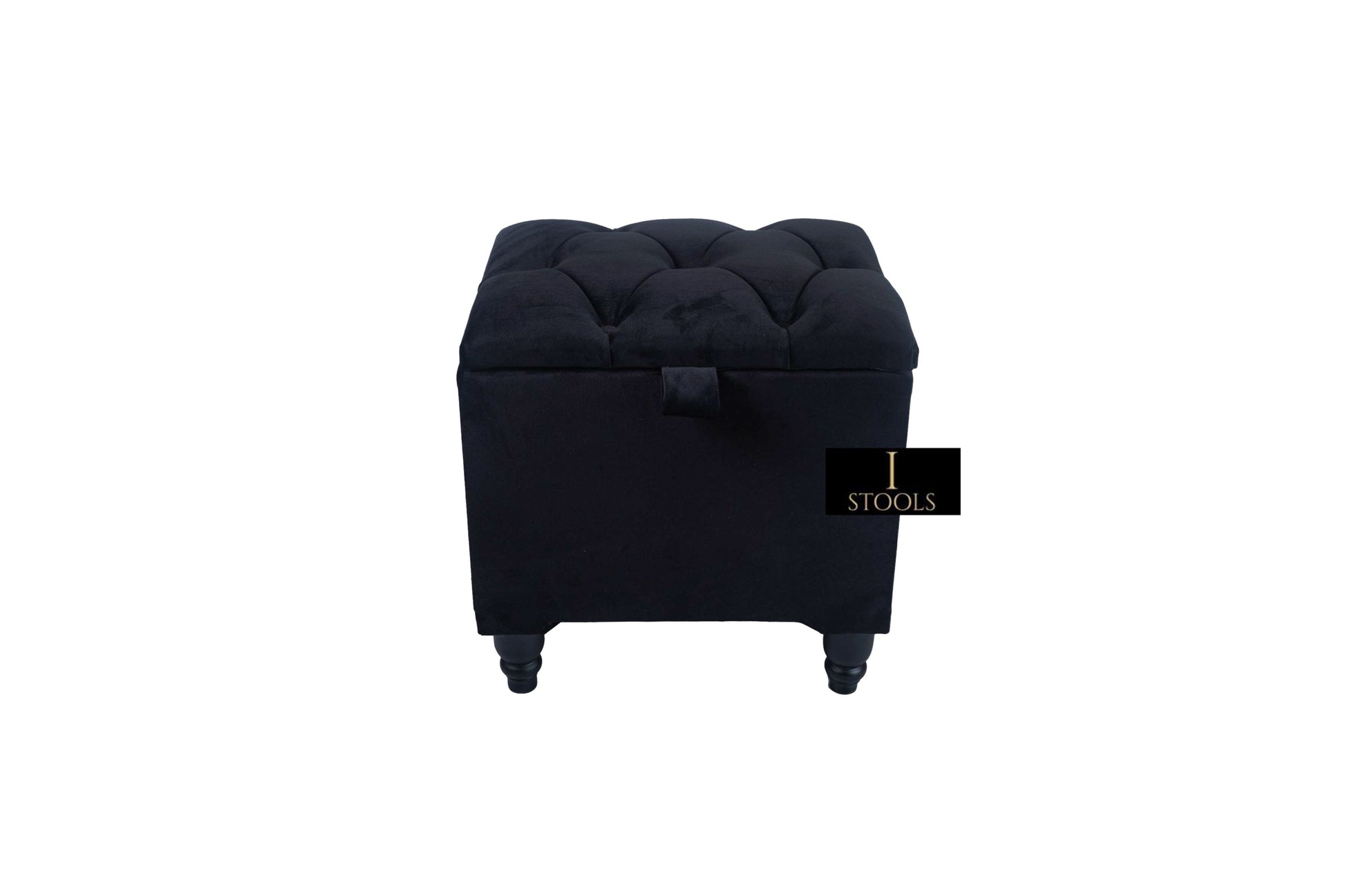 Black Small coffee table Storage Box | Black Small Ottoman | side table footstool - ISTOOLS