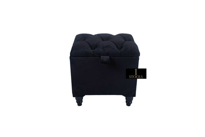 Black Small coffee table Storage Box | Black Small Ottoman | side table footstool - ISTOOLS