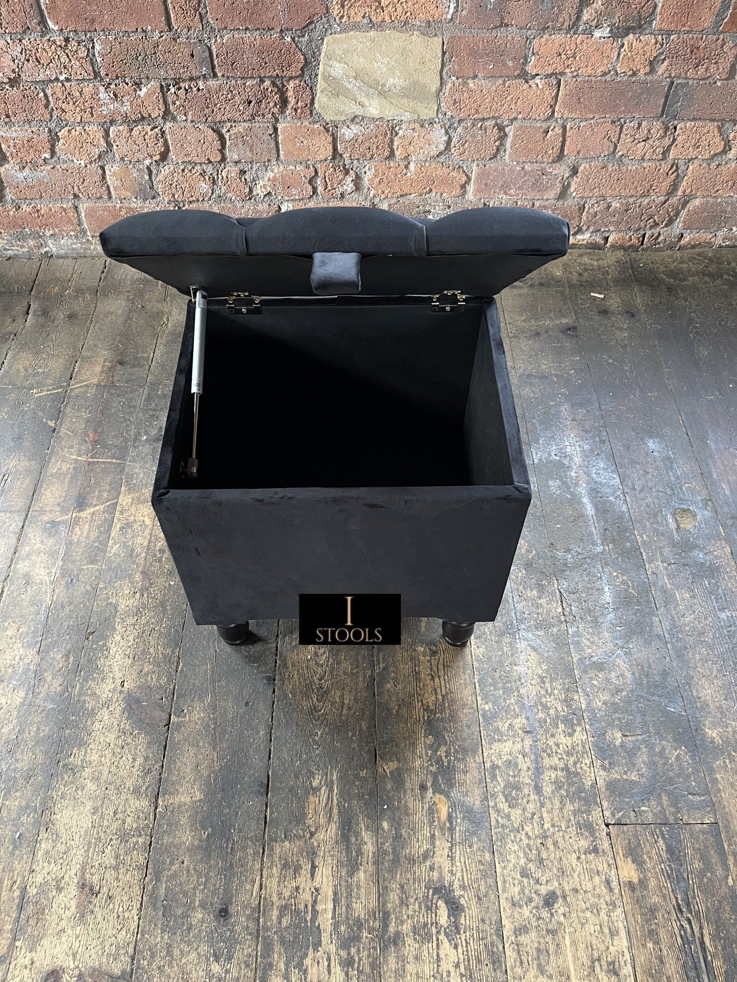 Black Small coffee table Storage Box | Black Small Ottoman | side table footstool - ISTOOLS