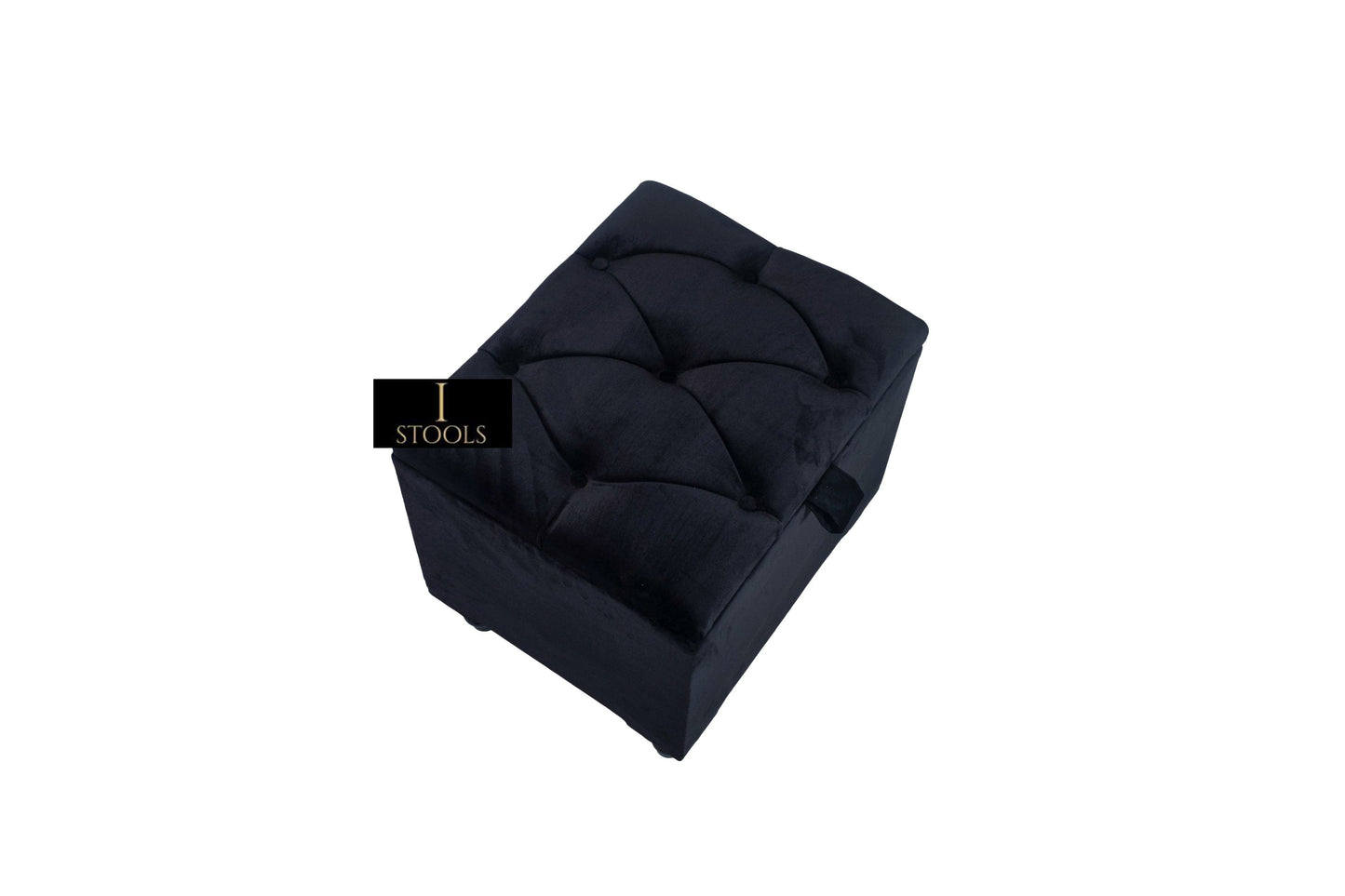 Black Small coffee table Storage Box | Black Small Ottoman | side table footstool - ISTOOLS