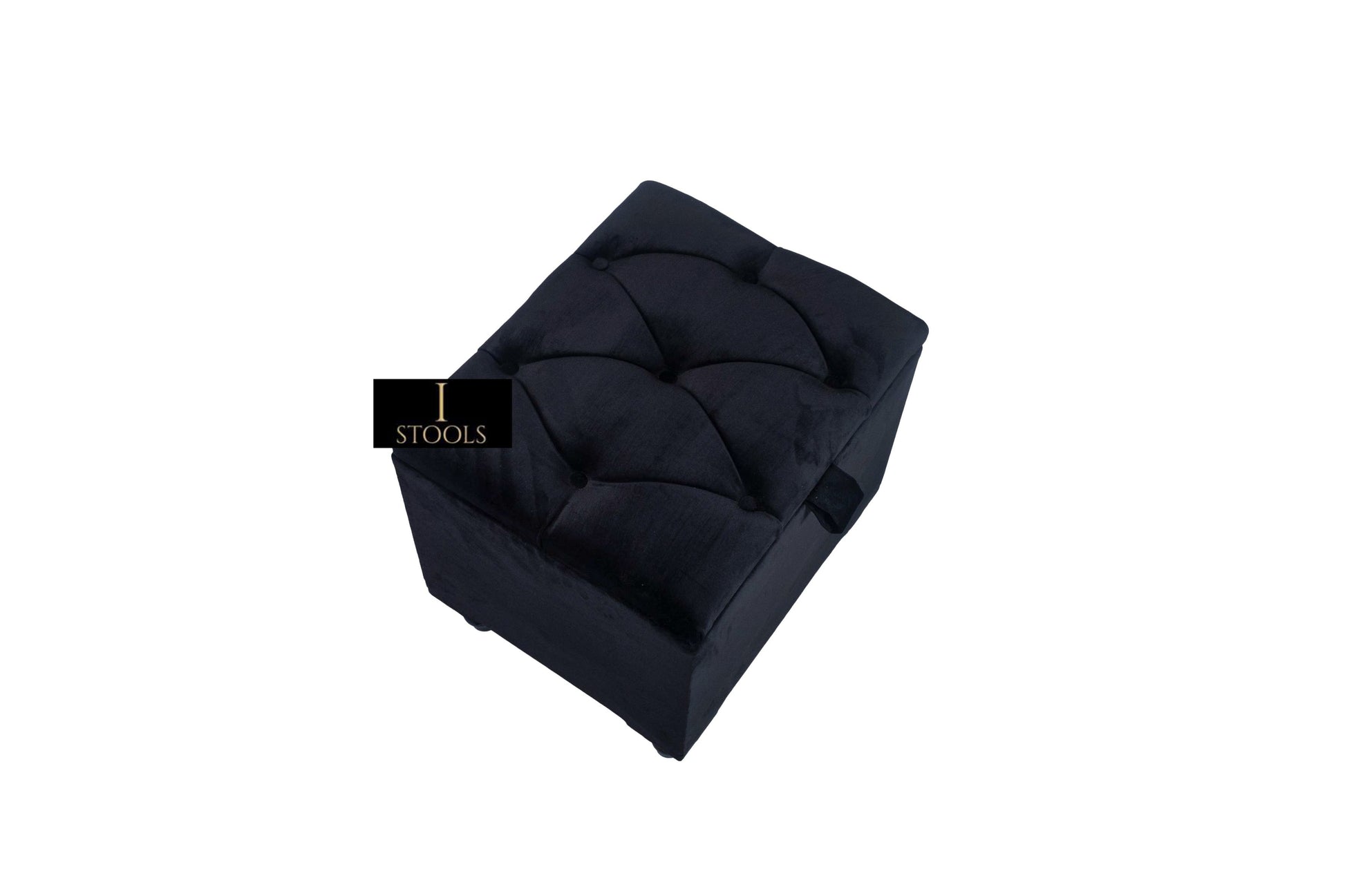 Black Small coffee table Storage Box | Black Small Ottoman | side table footstool - ISTOOLS