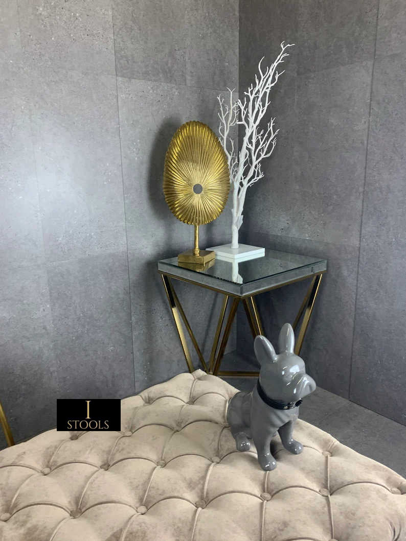 Brown Square Ottoman Coffee Table UK | Large Brown Chesterfield Coffee Table - ISTOOLS