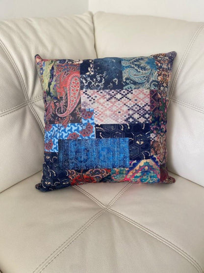 Coffee table Demask multicolour Ottoman with Storage | Patterned Footstool Pouffe | Colourful Ottoman Storage Bench - ISTOOLS