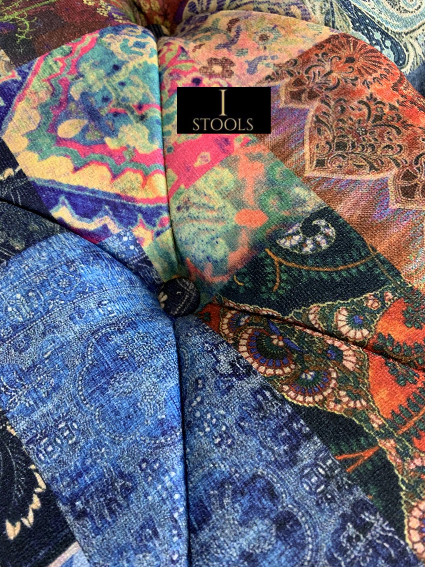 Demask multicolour Footstool | multicolour Bench | Demask Bench coffee table - ISTOOLS