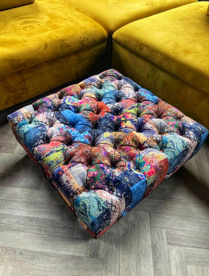 Demask multicolour Square non Storage footstool - ISTOOLS