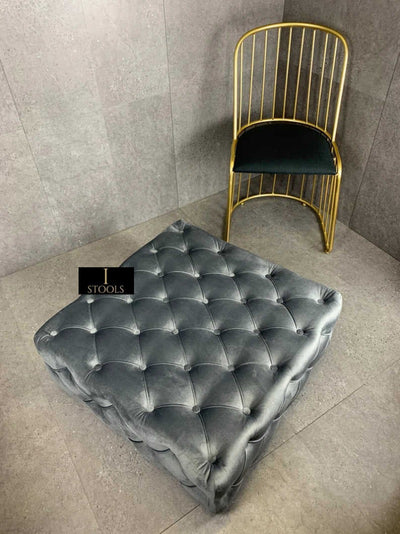 Grey Ottoman footstool