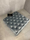 Grey Square Coffee Table | Light Grey Velvet Footstool & Coffee Table