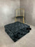 Large Black Square Coffee Table | Black Velvet Chesterfield Pouffe & Coffee Table