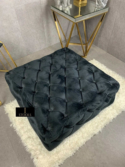 Black Handmade footstool