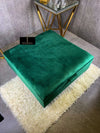 Green Plain Top Footstool