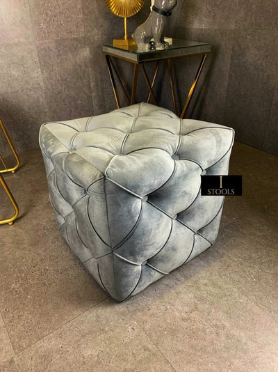 Grey Handmade footstool