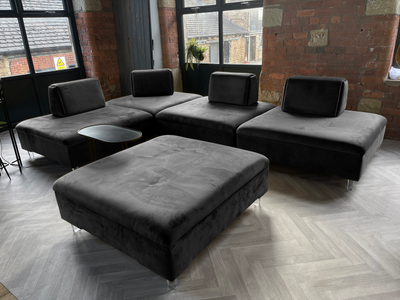 Sion black Modular seating sofa