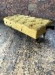 Mustard Gold Chesterfield Footstool | Large Mustard Ottoman Footstool - ISTOOLS