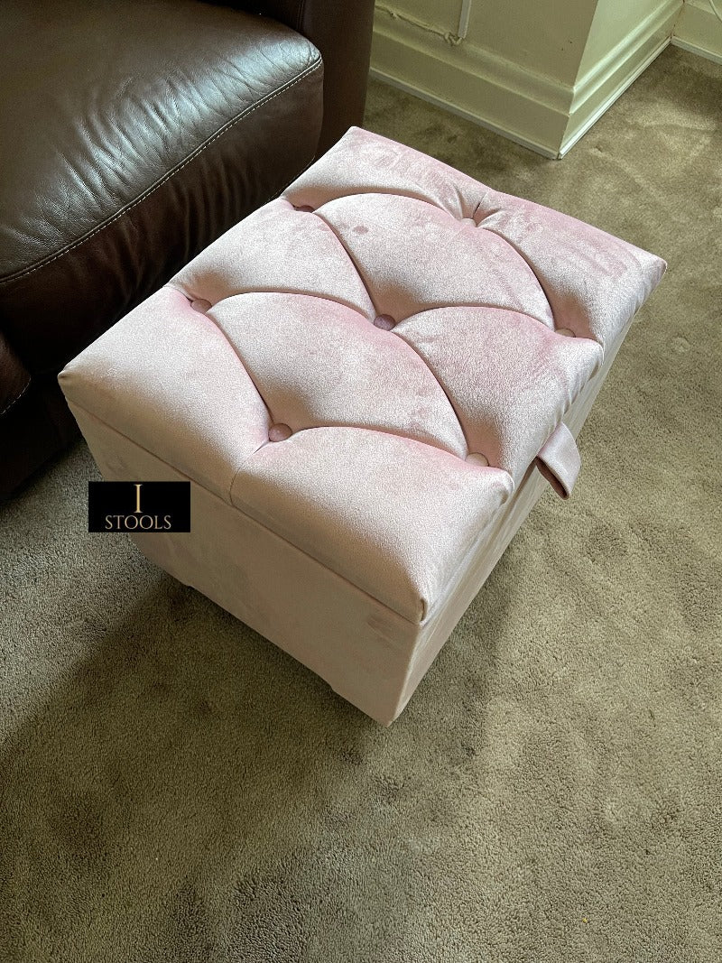 Pink Small Storage Ottoman – ISTOOLS