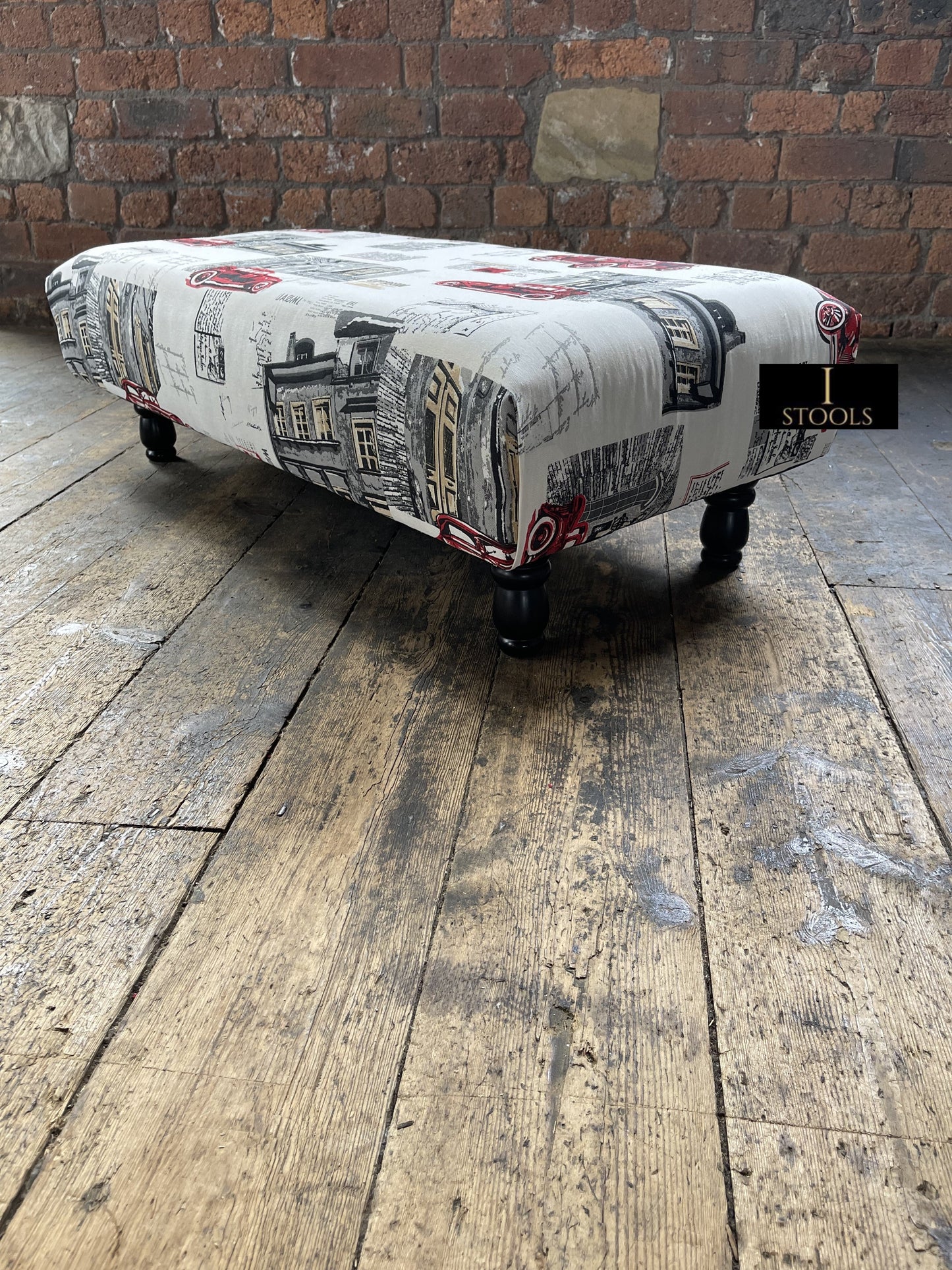 Plain Top multicolour Printed footstool - ISTOOLS