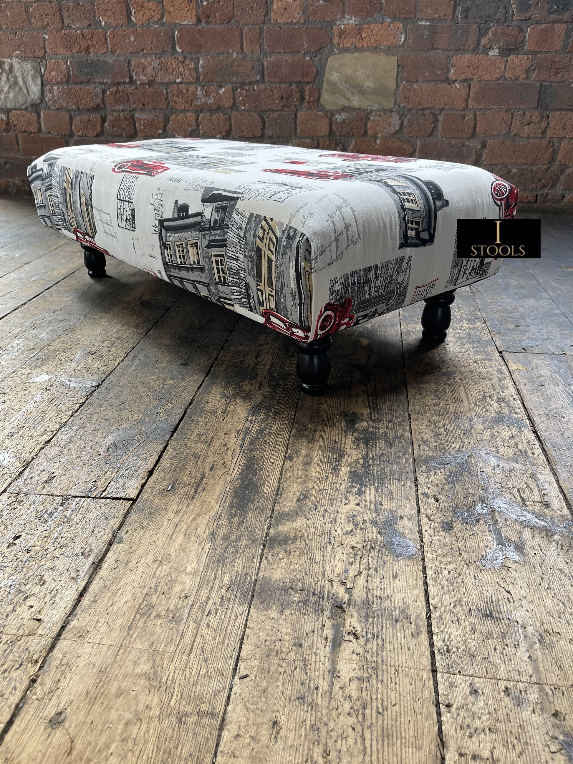 Plain Top multicolour Printed footstool - ISTOOLS