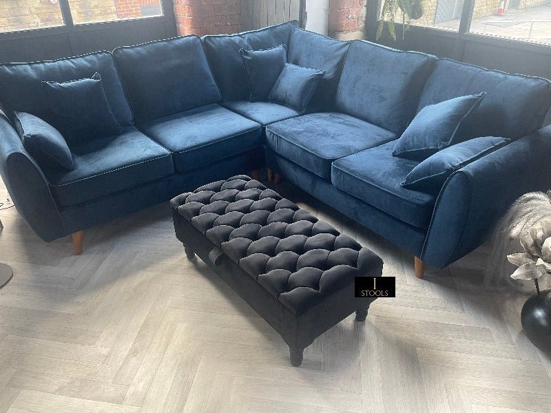 PREMIUM chesterfield storage ottoman tufted matching buttons - ISTOOLS