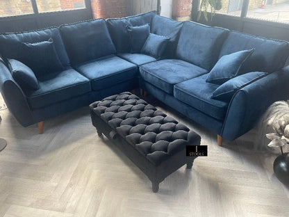 PREMIUM chesterfield storage ottoman tufted matching buttons - ISTOOLS