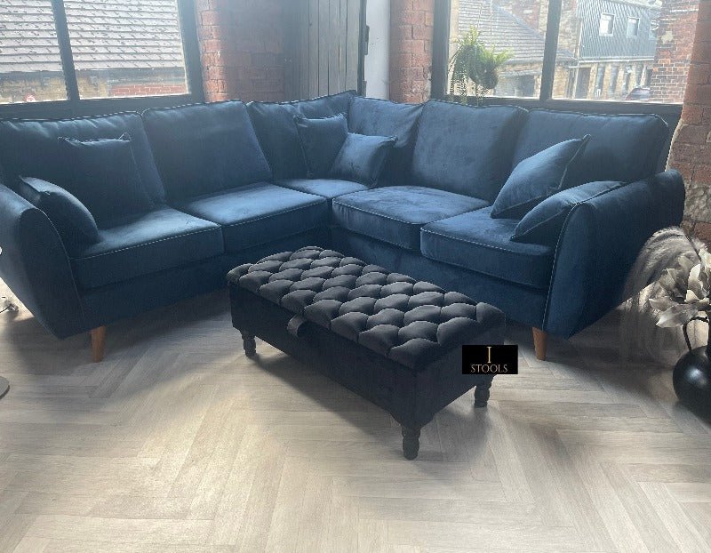 PREMIUM chesterfield storage ottoman tufted matching buttons - ISTOOLS