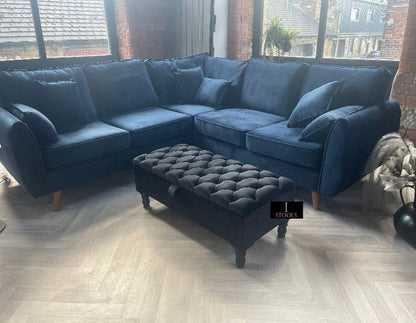 PREMIUM chesterfield storage ottoman tufted matching buttons - ISTOOLS