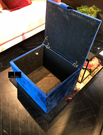 Small coffee table Storage Box | Footrest with Storage | Pouffe - ISTOOLS