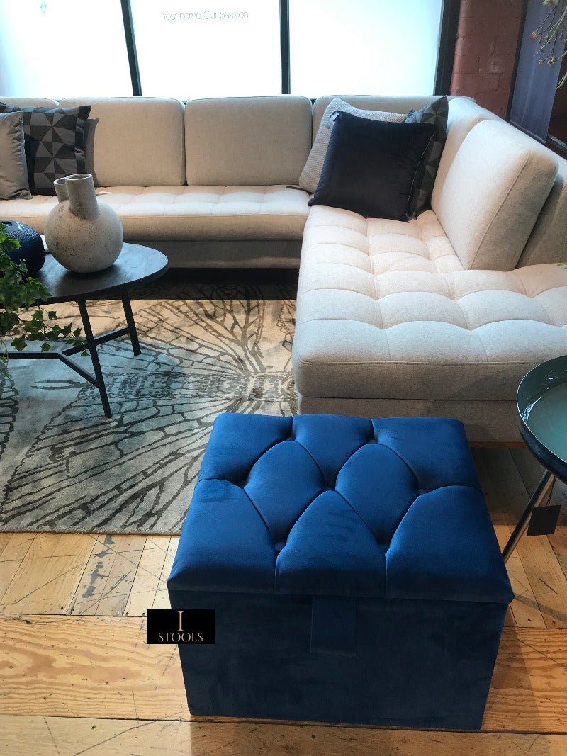 Small coffee table Storage Box | Footrest with Storage | Pouffe - ISTOOLS