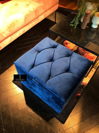 Small coffee table Storage Box | Footrest with Storage | Pouffe - ISTOOLS