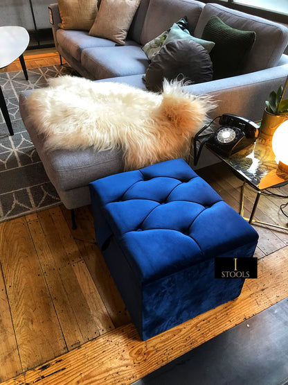 Small coffee table Storage Box | Footrest with Storage | Pouffe - ISTOOLS