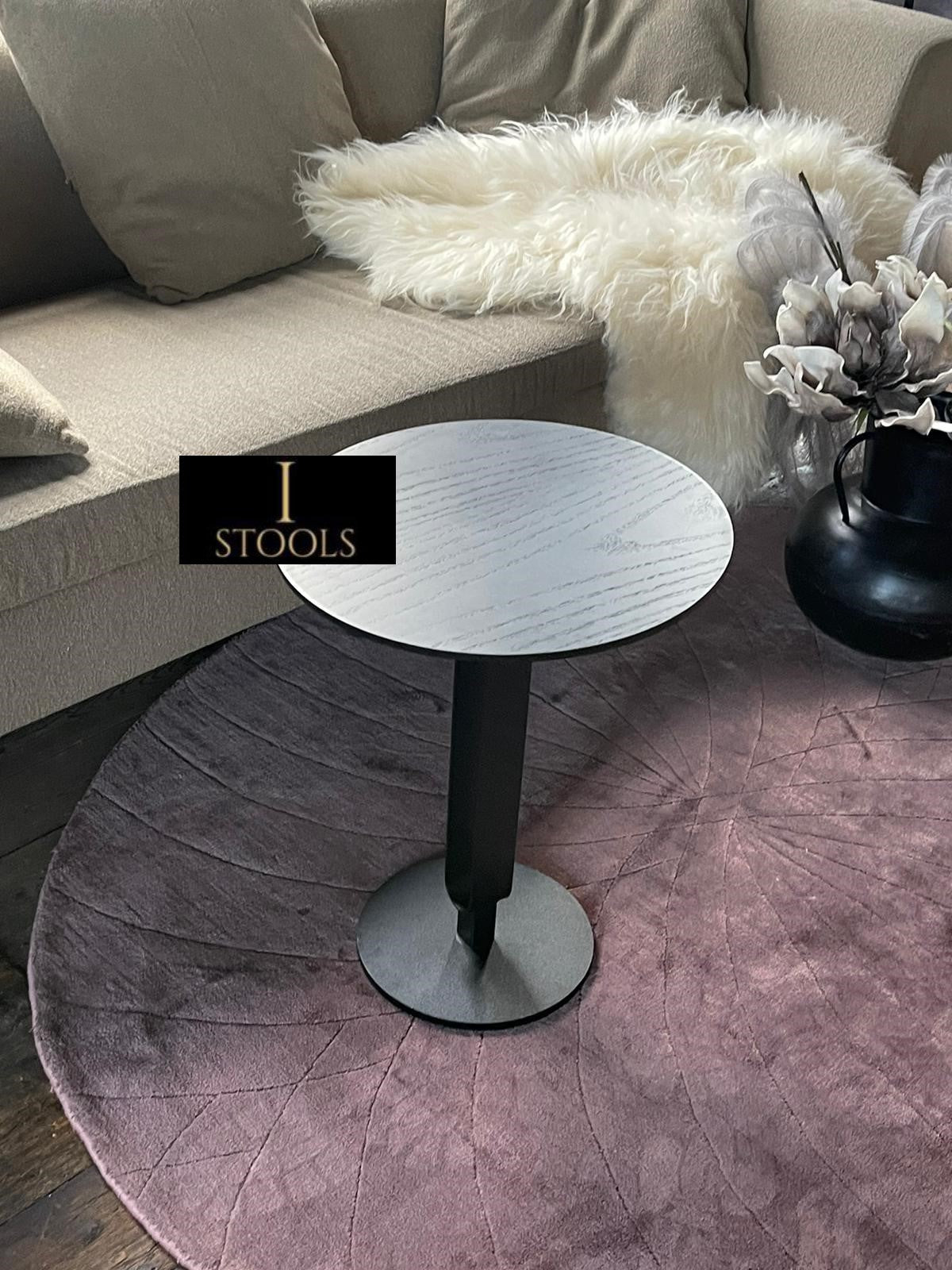 Sol Black Side Table For Indoor and Outdoor Use - ISTOOLS