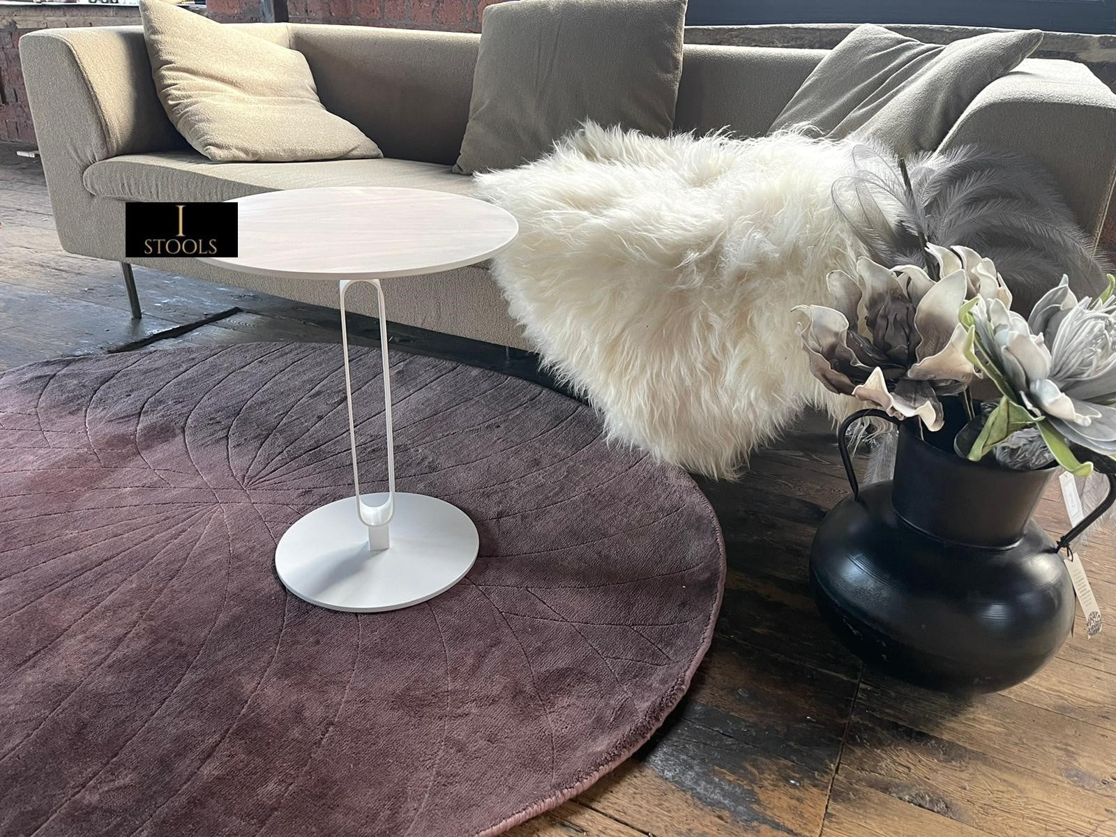 Sol White Side Table for Indoor and Outdoor Use - ISTOOLS